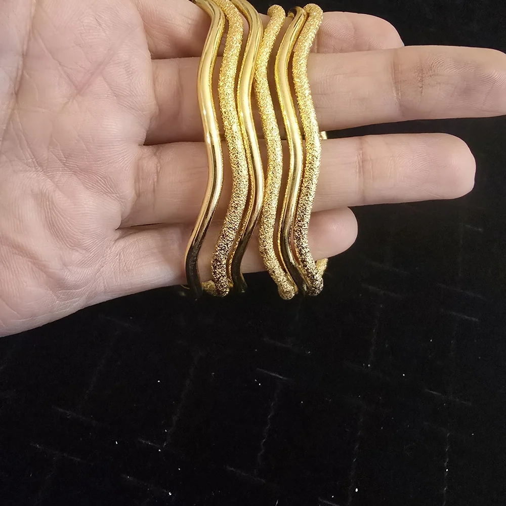 Elegant Gold-Tone Bangle Set